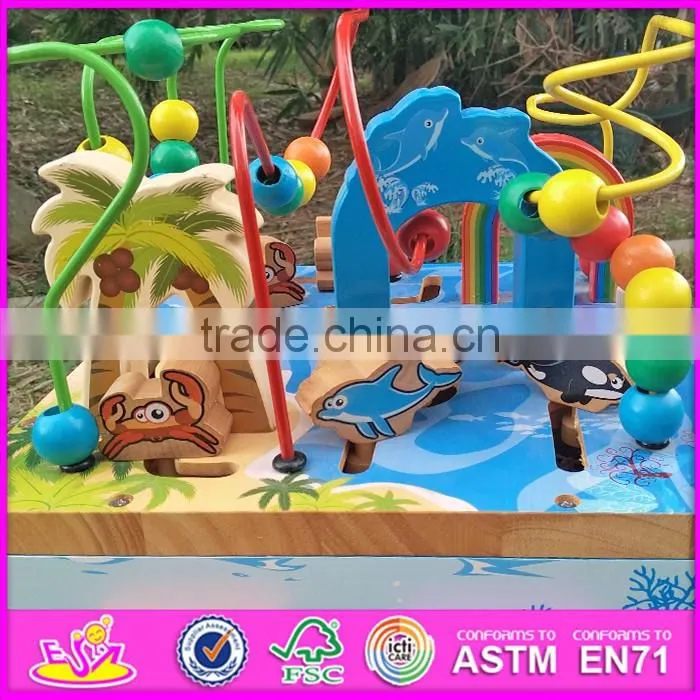 2017 Top fashion children bead maze wooden toys for toddlers W12D033-S