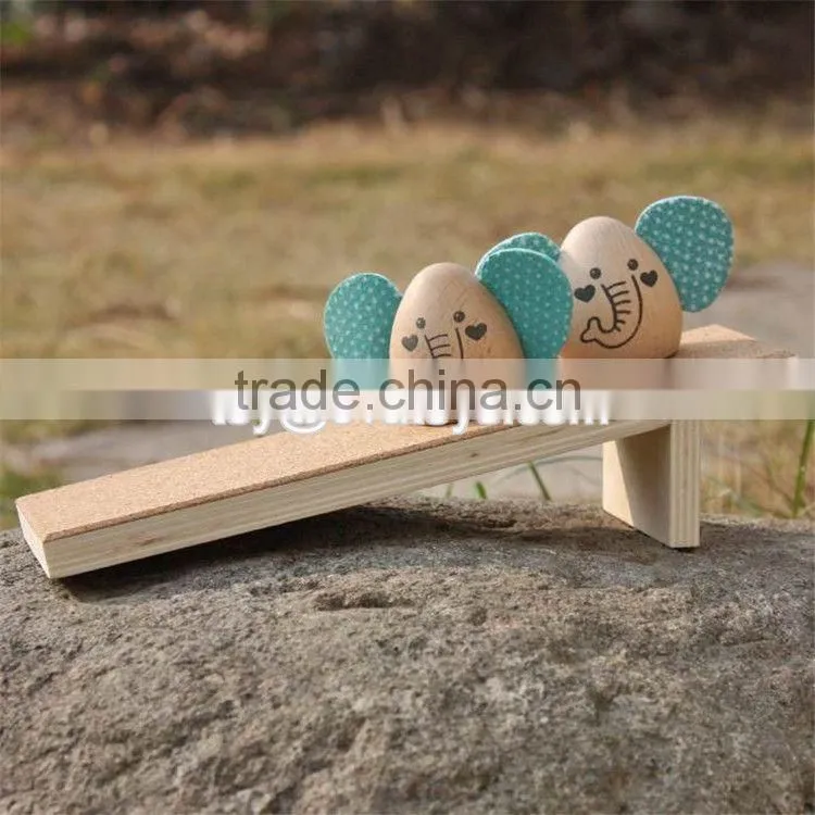 New design cartoon elephant shape animals wooden toys for kids W01B038