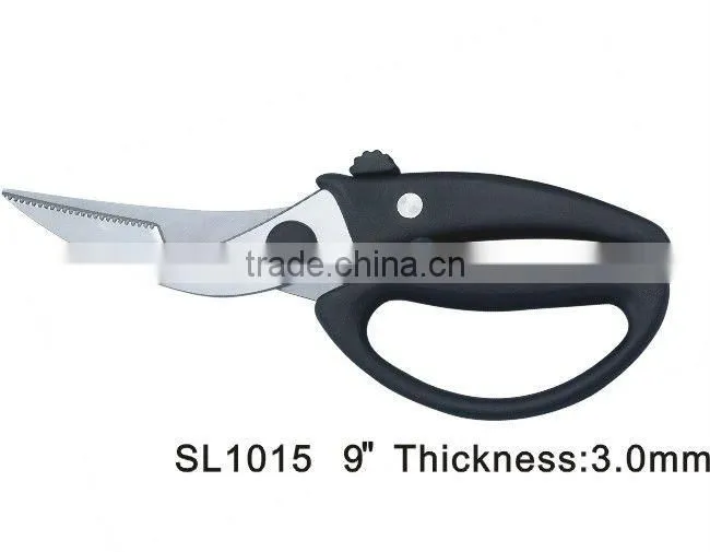 Wood handle professional poultry shears