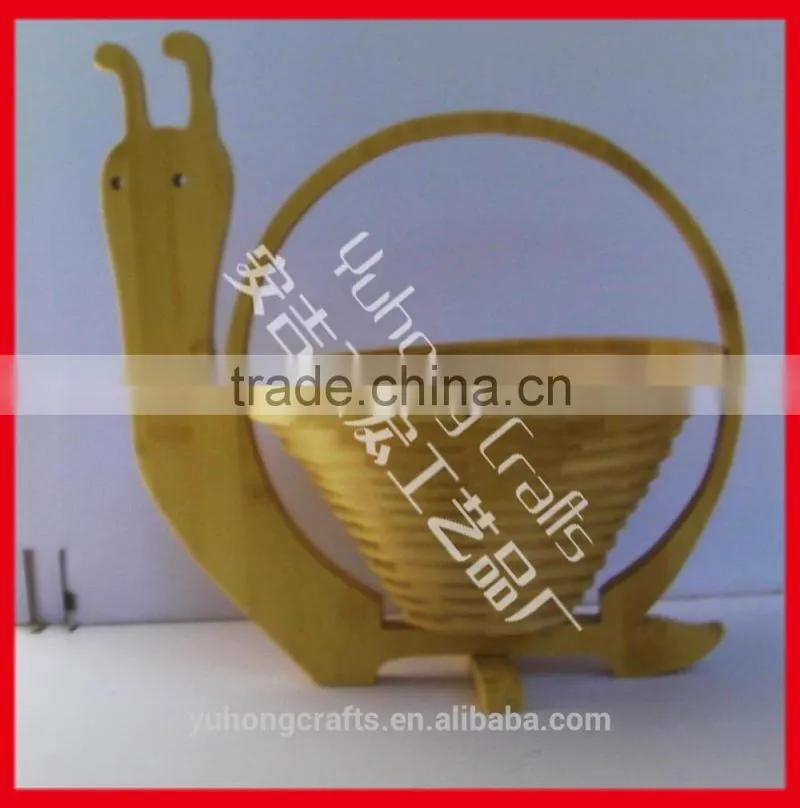 lovely shape bamboo folding fruit basket