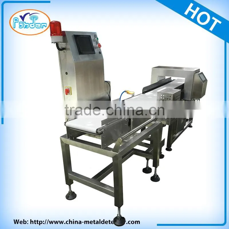 combination check weigher and metal detector for food industry