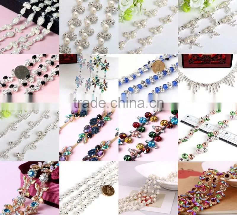 glass chaton + rhinestone fashion chains
