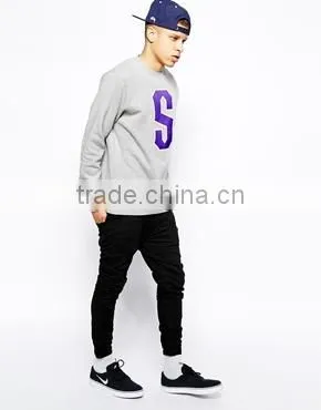 Plain custom fashion crewneck sweatshirt