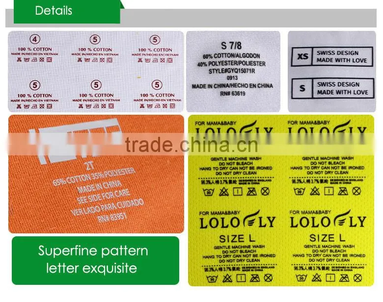 QingYi SGS certification heat transfer care label for europe shoes