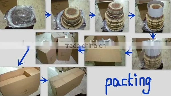 Fashion raffia straw boater hats cheap straw hats