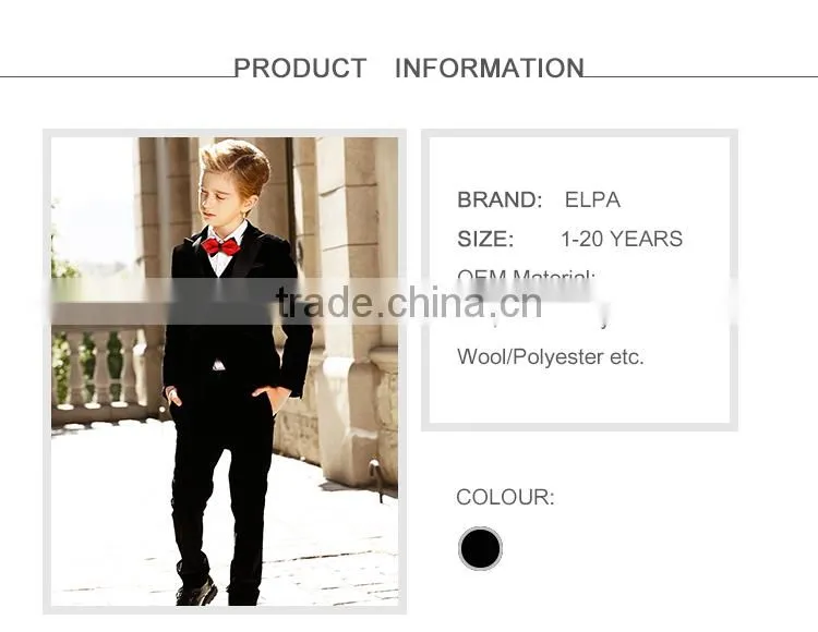 Handsome baby boys black party suits for teenagers