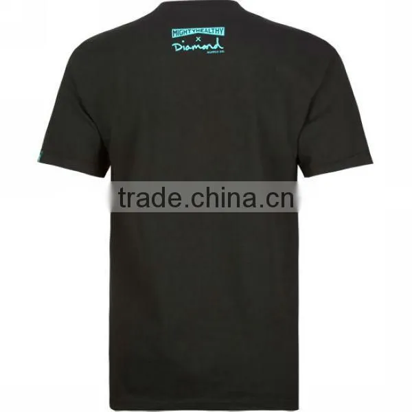 Wholesale Black Printing Overseas T Shirt
