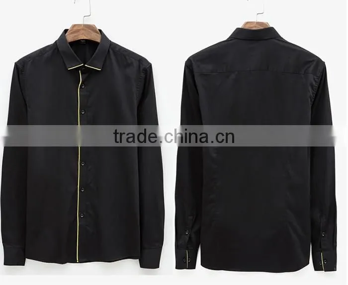 2016 men slim fit casual dress shirt