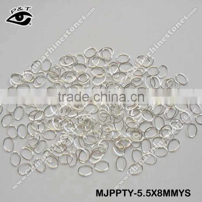 nail art metal stud 5.5x8mm oval silver decorative metal studs for nails