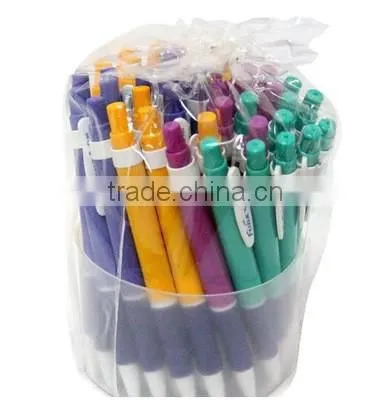 hot sale promotional plastic write smooth cheap press ball pen