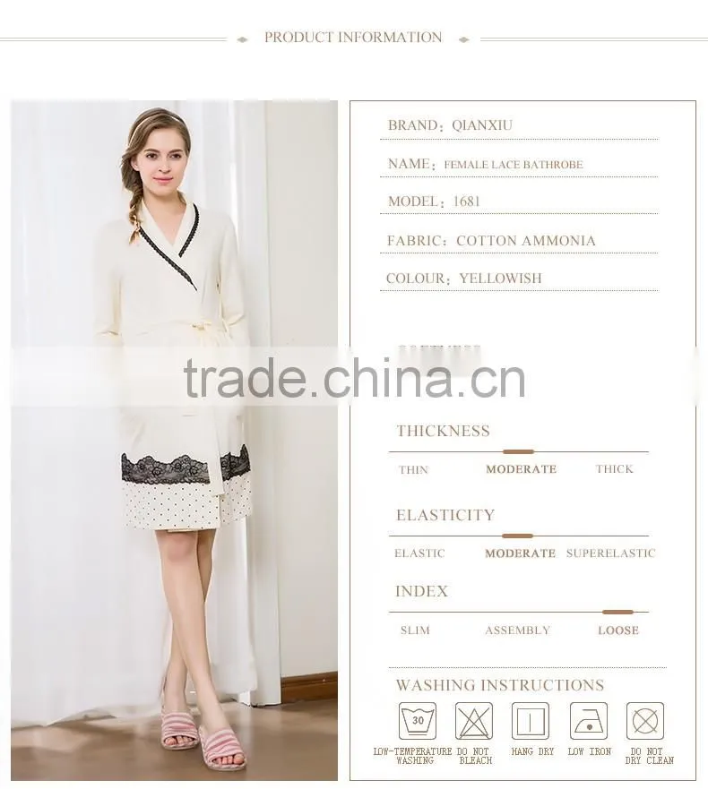 Latest Design Qianxiu Wholesale Cheap Cotton Bathrobe