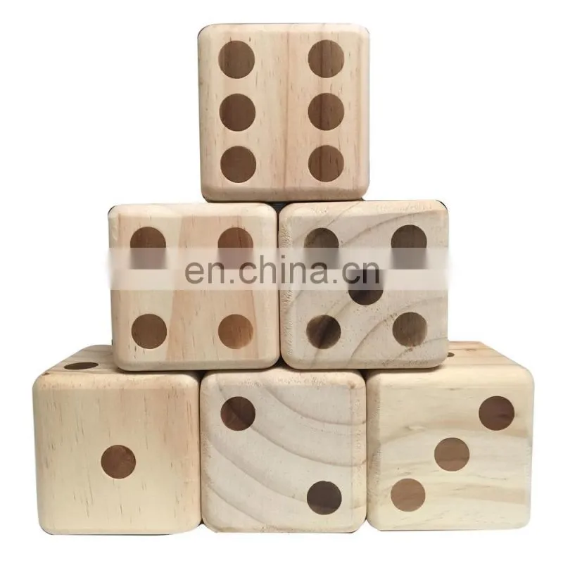 High Quality Giant Wooden Yard Dice for Outdoor Lawn Game