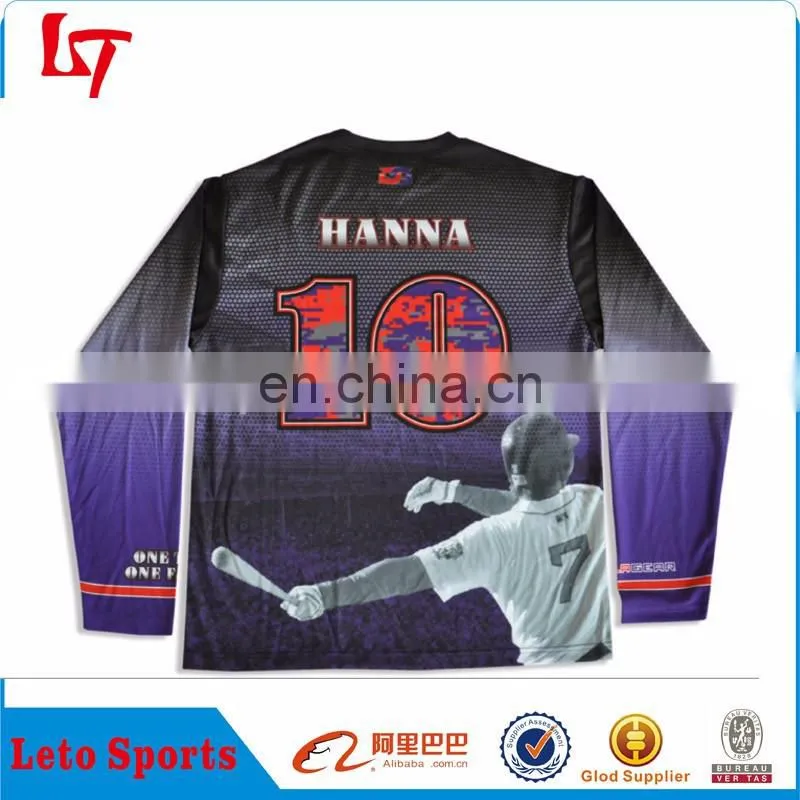 Sublimation Printing T-shirt Men's long sleeve custom wear long sleeve