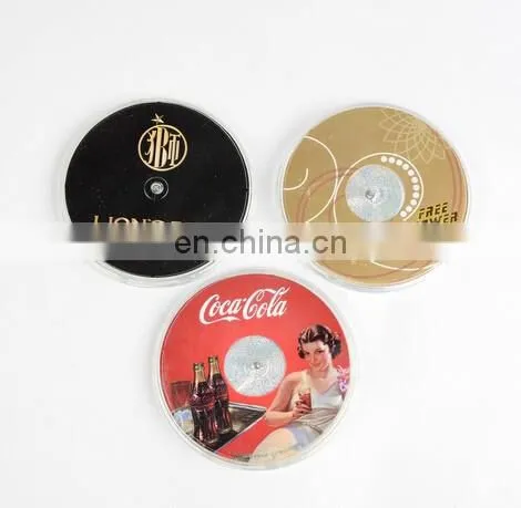 good quality led drink coaster ABS led bottle coster