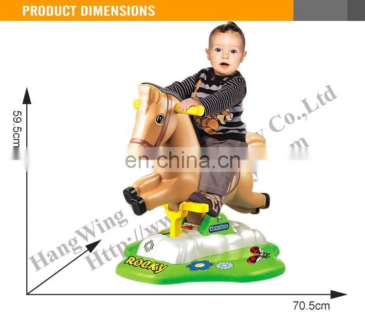 Hot Sale funny baby ride on rocking horse with music rocking horse