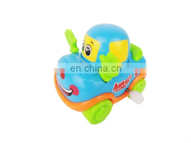 Funny cartoon wind up plastic car toys