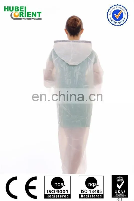 disposable cheap adult printed rain coat