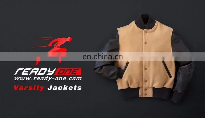 Letterman Varsity Jacket Red/ Leather and Melton Wool,