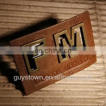 Custom Metal Logo New Denim Leather Label Patch For Product