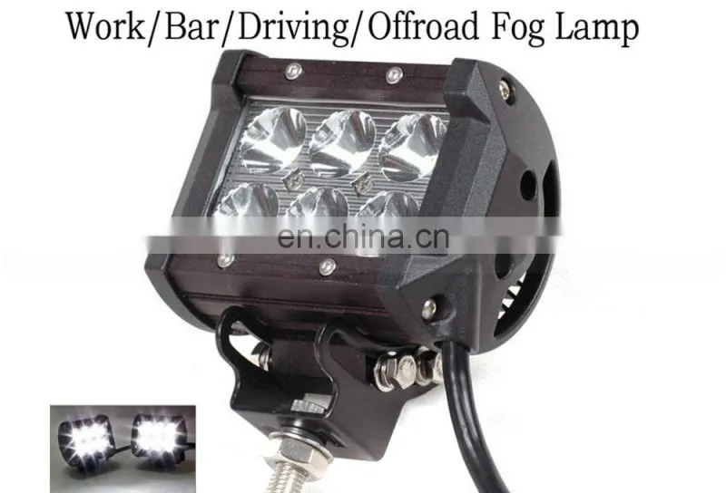 4 inch Truck Motorcycle Boat Tractor 18W LED Work Light Bar Flood Spot Light