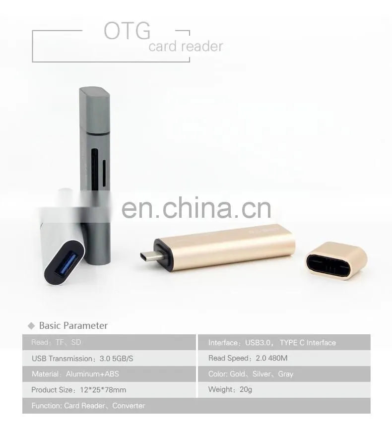 2018 New OTG reader USB 2.0 multi-function card reader/writter