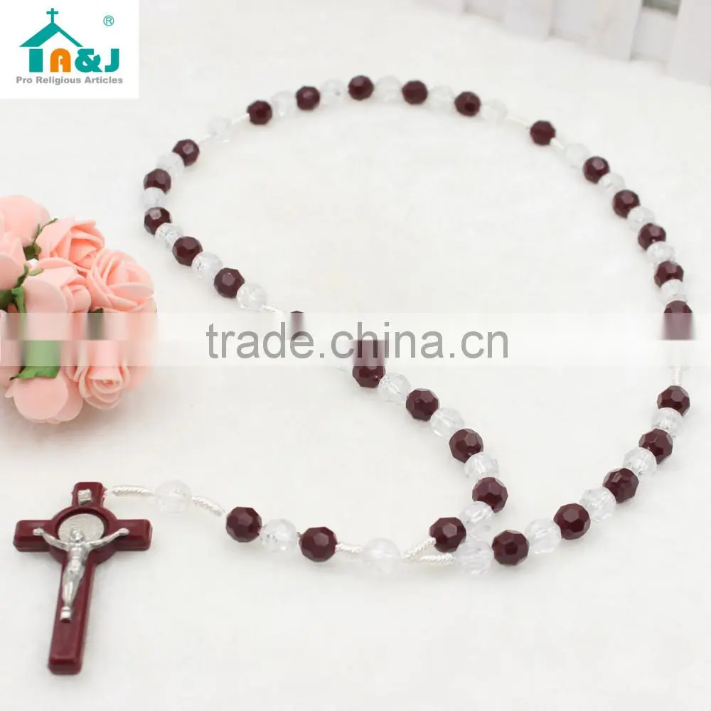 Passed CPSIA Test plastic beads rosary for kids Religious promotion