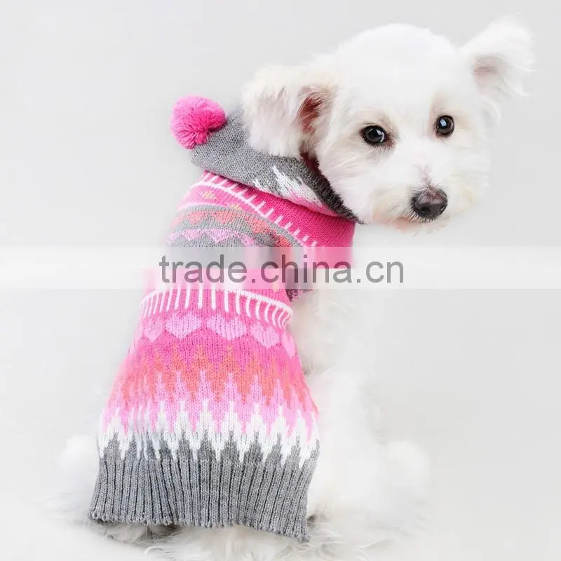 new design cotton knitted pattern pet dogs Sweater dress