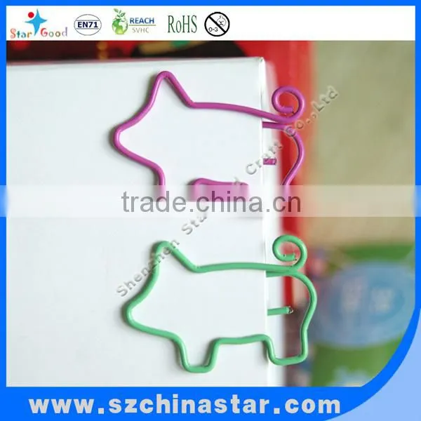 Colorful rhinoceros bookclip of PET material