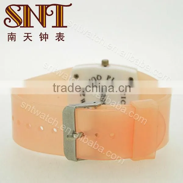 SNT-PL014 japan movement plastic watch with plastic strap for kid
