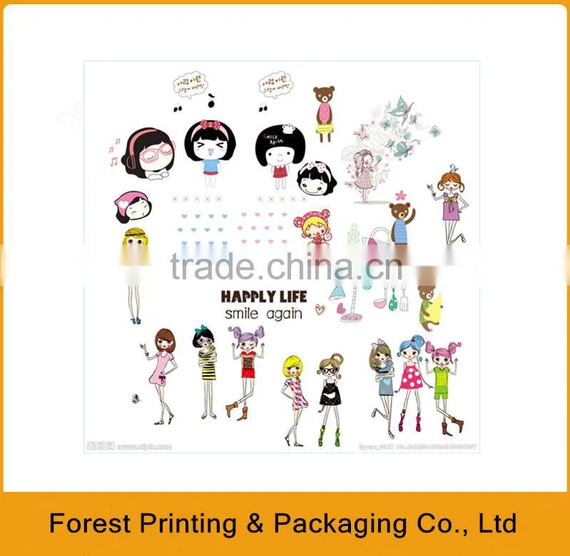 Fashion sticker printing,cartoon sticker label