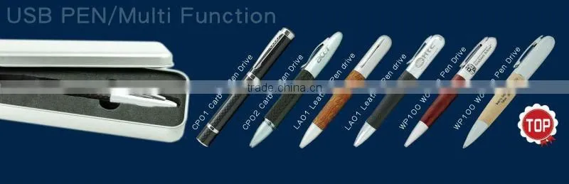 best selling products ! leather ballpoint pen drive with custom logo pen