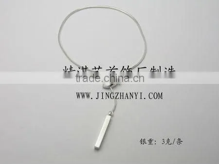 925 Silver Link Bracelet With Gemstone Charm