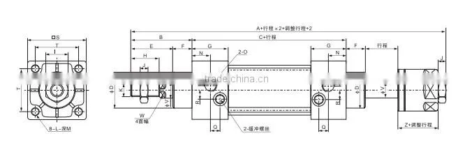 SCJ standard cylinder standard Air cylinder pneumatic cylinder