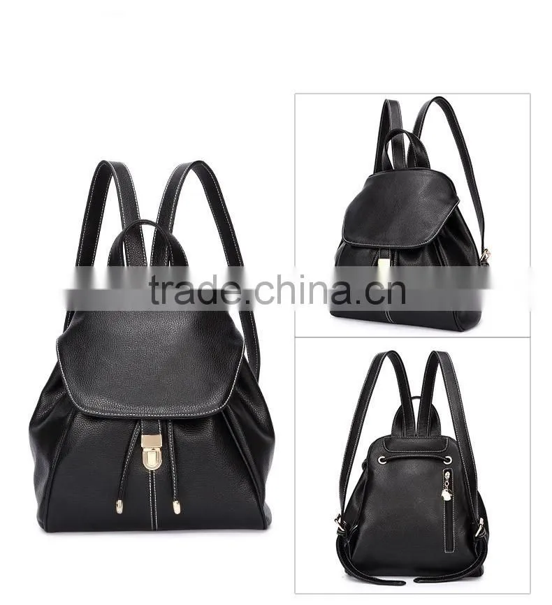 New Design female bag pu backpack fashion lady backpack