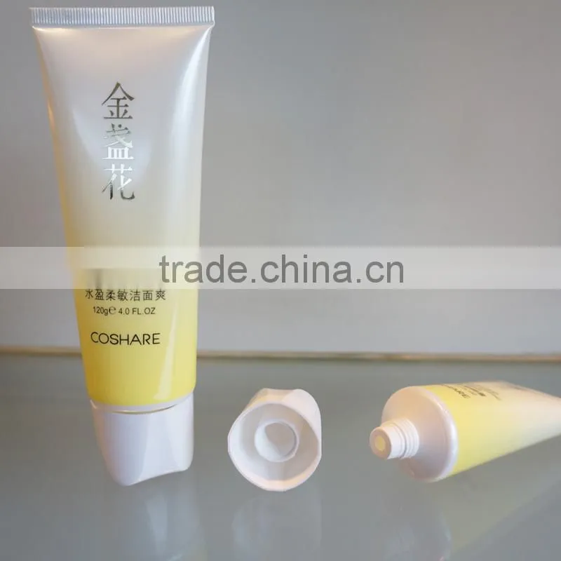 Plastic tube cosmetic packaging