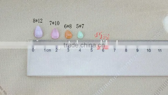 6mm*8mm Water drop shape Cat's Eye Stone mixed color wholesale