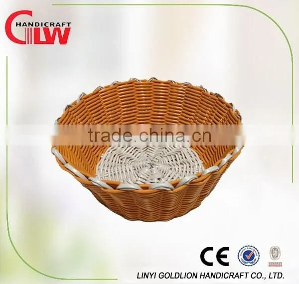 Casual woven plastic laundry basket