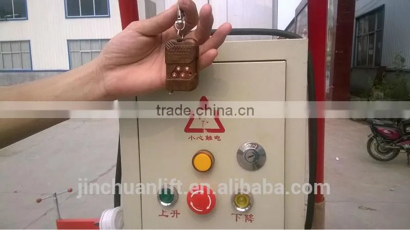 Aluminum hydraulic lift platform / hydraulic double mast aluminum alloy lift