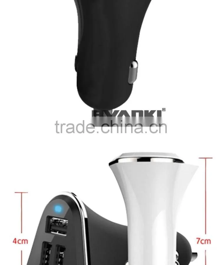 2016 Trade Assurance New design CE RoHS FCC 12V 5.2A Triple mini 3 ports USB Car charger Adapter for samsung charger free sample