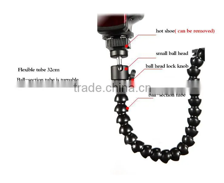 2016 new technology flash led light work tripod stand with 1/4"Screw