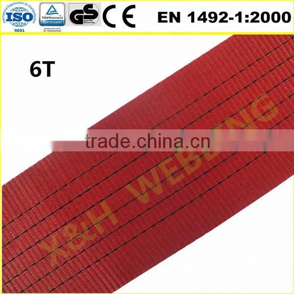 6T flat woven lifting straps