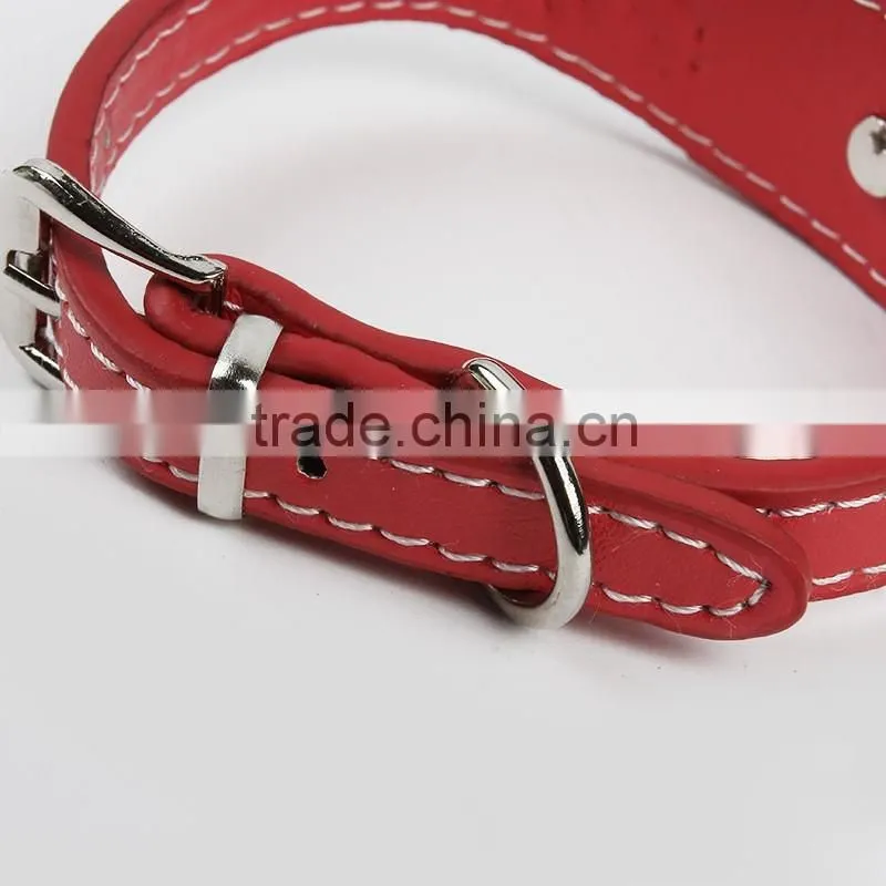 Teddy necklace watch-collar Pet dog cat collar PU material with a Bell collar