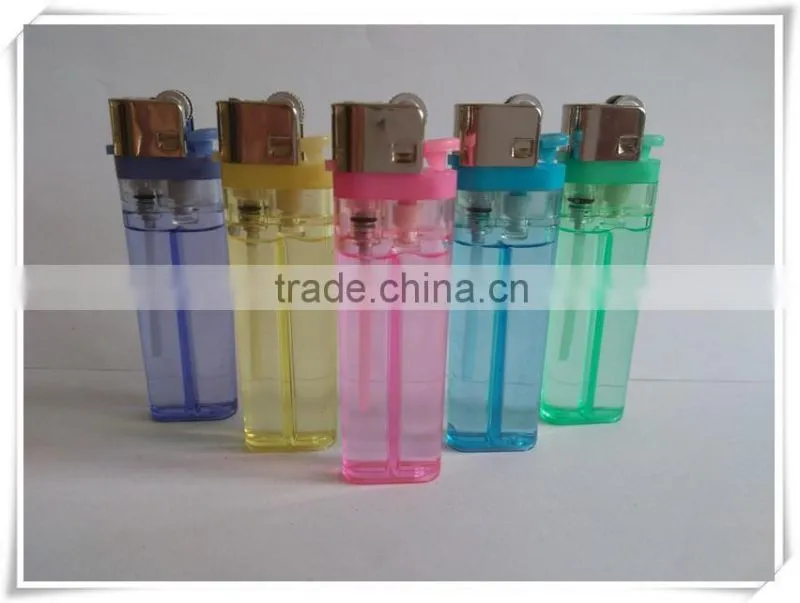 Cheapest classic plastic lighter transparent flint lighter FH-003 with butane gas