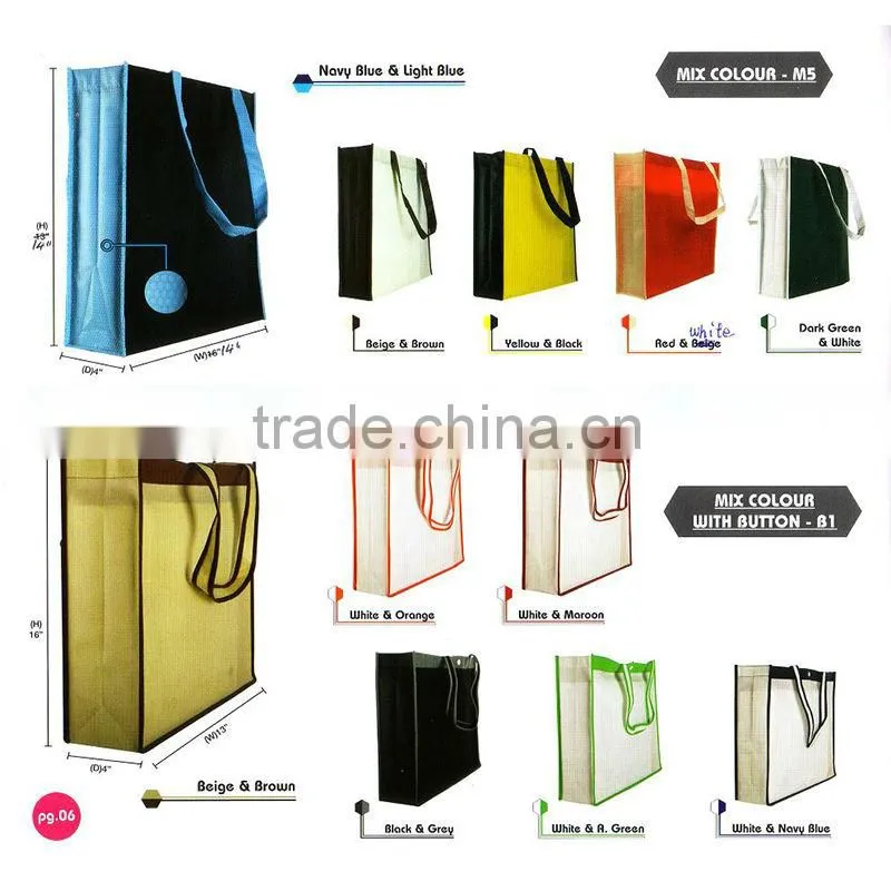 Durable fashion foldable Recylce Canvas/PP non-woven shopping bag