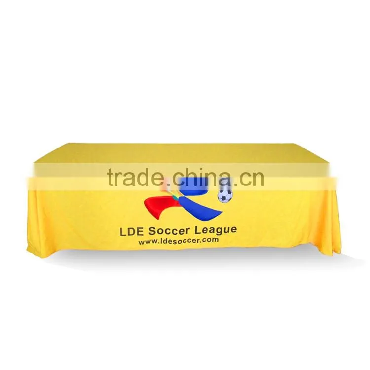 100% ployester custom made printed meeting room table cloths