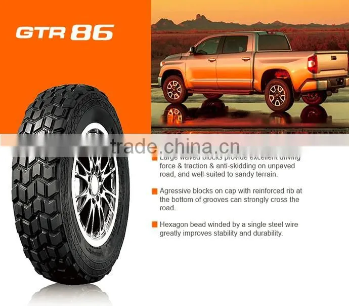 Best performance GTR 86 drive pattern 7.50R16 Light Truck tire