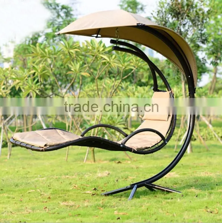 Indoor And Outdoor Swing Hammock Wrought Iron Sun Lounger With Canopy Balcony Swing Travel Sun Pool Lounger