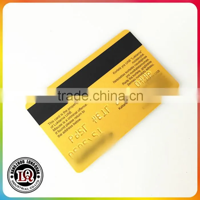 Plastic Embossing Number Card