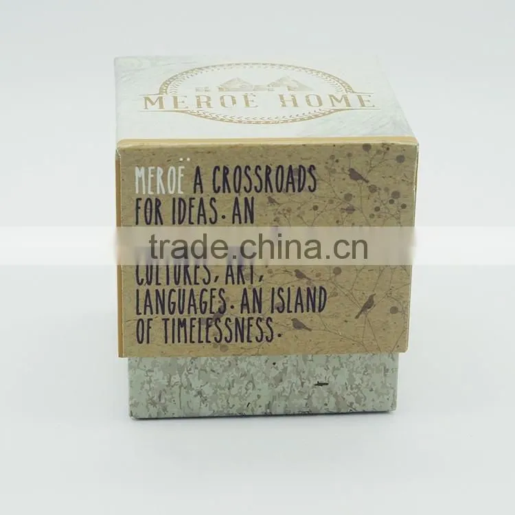 Custom scented soybean candle with carboard gift box