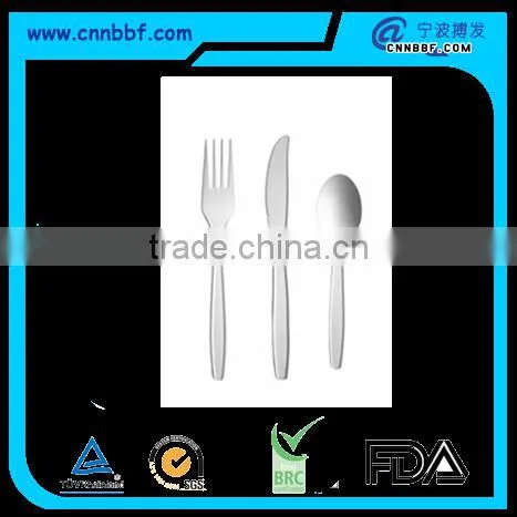 Biodegradable corn starch disposable white 6'' cutlery set